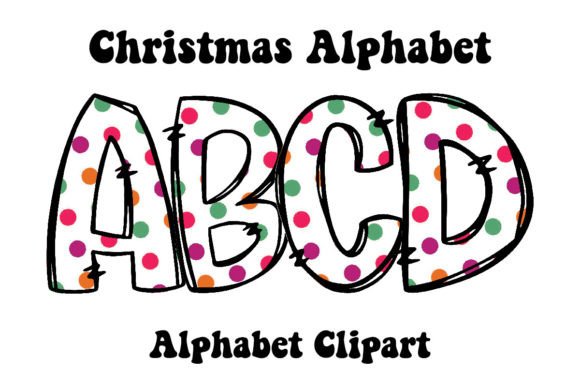 A Festive Alphabet Design for Holiday Graphics and Illustrations