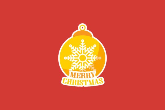 A Festive Flat Christmas Illustration for Graphics and Crafts