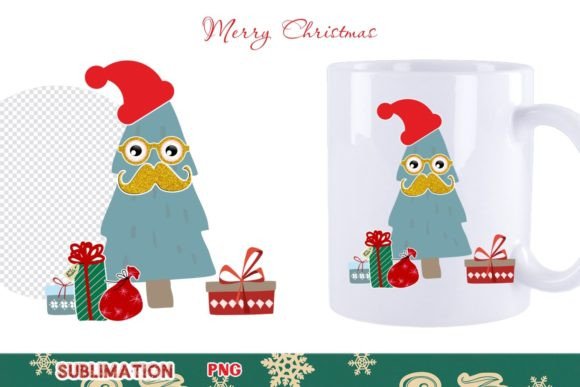 A Funny Christmas Tree Clipart for Graphic & Illustration-Driven Content