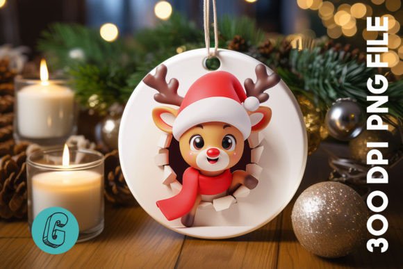 A Review of Reindeer Christmas Ornament Front 30 Graphics