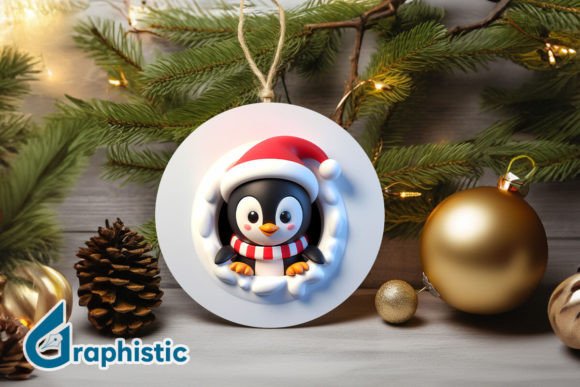 An Embroidery Designer's Review: The Penguin Holiday Ornament Front