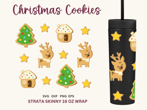 Christmas Strata Skinny Tumbler Graphics for Editorial Use