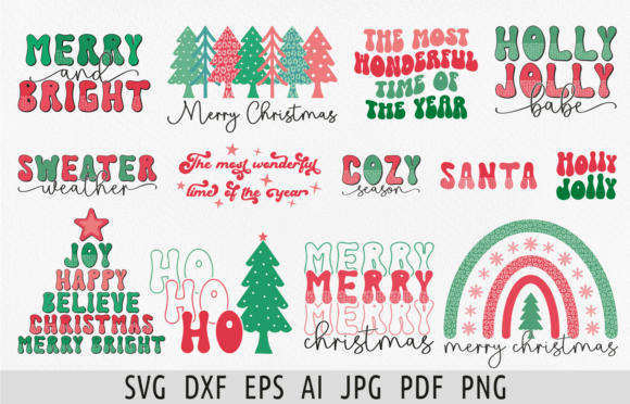 Evaluating Retro Christmas Graphics for a Product Collection