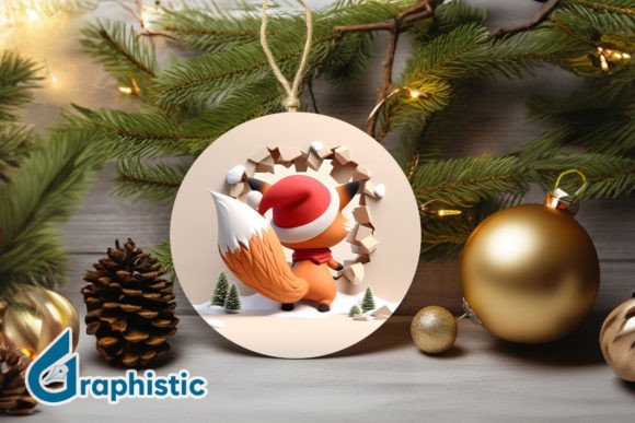 Fox 3D Christmas Ornament PNG: A Versatile Graphic