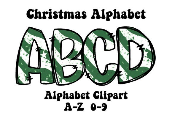 Green Stars Christmas Alphabet Doodle: A Brand Designer's Review