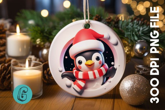 Penguin Christmas Ornament Front 88 Graphic Review