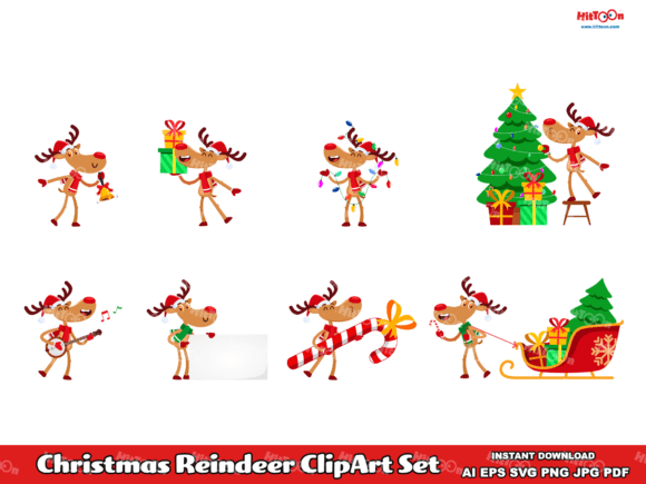 Practical Review: The Christmas Reindeer Cartoon ClipArt Set