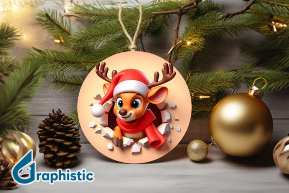 Reindeer Ornament Graphics for Crafters and Small Businesses
