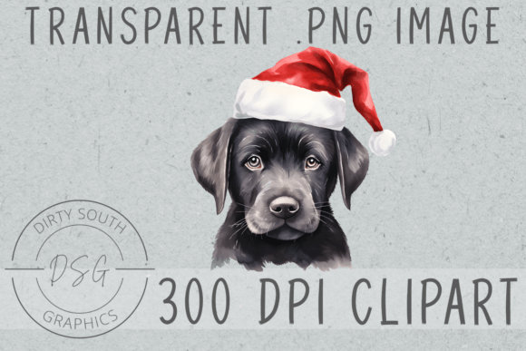 Review: The Watercolor Winter Christmas Black Lab Clipart for Crafting
